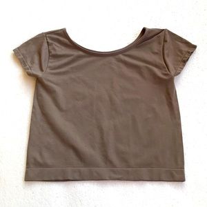 Free People Crop Top Sz M/L in Taupe